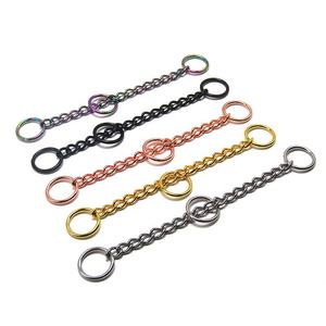 Collier de chien réglable en acier inoxydable 5/8 chaîne de martingale demi-chaîne de spectacle de starter pour collier de chien - Product Image 1