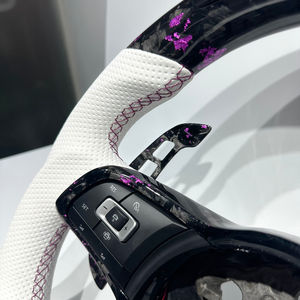 Piezas de Cuero Perforado <span class=keywords><strong>Blanco</strong></span> para <span class=keywords><strong>Volkswagen</strong></span> MK7 GTI R Golf 7 Golf 6 MK7 MK7.5, Fibra de Carbono Púrpura Forjada con Pantalla LED - Product Image 5