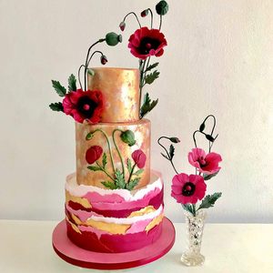 แม่พิมพ์ซิลิโคนลายดอกไม้สำหรับตกแต่งเค้กที่ทันสมัยเป็นมิตรกับสิ่งแวดล้อมแม่พิมพ์ดินเหนียวดินเหนียวทำให้กลีบดอกป๊อปปี้ใบเมล็ด - Product Image 1