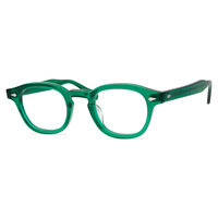 Montures de lunettes transparentes à logo personnalisé anti bloc bleu Lunettes tendance 2025 Lunettes rondes en acétate noir pour hommes