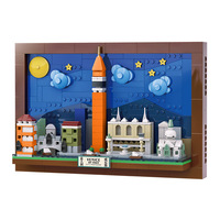 Scenic - Juego de Bloques de Construcción Clásicos del Horizonte Urbano, 580 Piezas, Ladrillos Encajables de Edificios Culturales Panorámicos MOC para Niños, Kit de Juego STEM