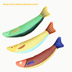 Hierba de algodón sostenible, juguete para mascotas, gatos, perros, hierba gatera, simulación de pescado, mordedor, palo de entrenamiento, autoentretenimiento, bolsa de juguete para gatitos, felpa - Product Image 5