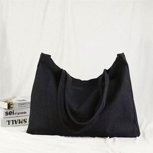 <b>Large</b> Luxury Eco-friendly Tote Shopping <b>Bags</b> Black Cotton Non-Woven <b>Canvas</b> Reusable with Custom Logo and Creative Design - Product Image 6