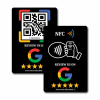 Kartu Ulasan SIKA Black NFC dengan Pencetakan Kode QR Kustom, Tag Mini Tahan Air, Umpan Balik Pelanggan Toko, Rating Google Hotel