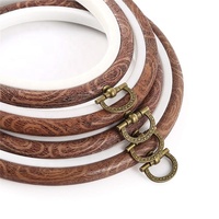 Cerceaux de broderie, point de croix, anneau, ensemble de cercles en bois imitant le cadre d'affichage