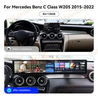 Écran double 26 pouces Carplay Android pour Mercedes Benz C W205 GLC X253 2015-2022, système de navigation GPS multimédia pour voiture, unité principale
