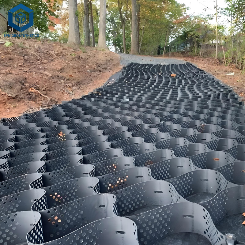 Высокая несущая способность пластиковая подъездная дорога HDPE гравийный стабилизатор Geocell для дорожного строительства