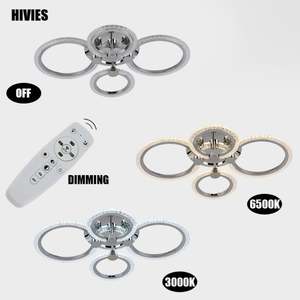 Creativo nuevo diseño Led techo cromo Color luces iluminación para sala de estar luz negro lámpara colgante - Product Image 3