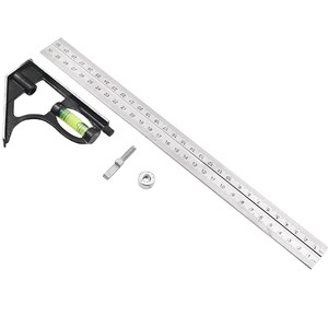 Juego de reglas cuadradas ajustables de 300mm (12 pulgadas) para combinación de Ingeniero Industrial Medición de nivel de regla de ángulo recto - Product Image 2