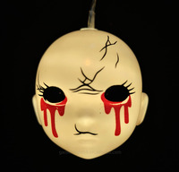 Batteriebetriebene Wasserdichte Halloween-Dekoration mit Blutende Augen LED-Lichterkette mit Timer-Steuerung für Innenräume
