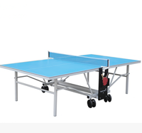 Table de tennis de table pliable en métal imperméable toutes saisons pour la salle de sport, l'entraînement en plein air, la compétition amateur