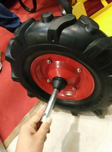 उच्च गुणवत्ता 16 इंच 480/400-8 pu व्हील फोम व्हीलबैरो टायर अच्छी उपस्थिति धातु रिम पंक्चर प्रूफ हैंड ट्रक व्हील - Product Image 6