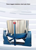 Unité de blanchisserie haute capacité de 30kg Extracteur à faible bruit en acier inoxydable Centrifugeuse à trois supports