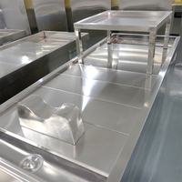 Mesa de Autopsia Desmontable de Acero Inoxidable, Estilo Europeo y Americano, con Doble Salida de Aire, para Necropsia y Disecación Forense