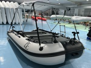 4M 4.2M Grijze Kleur Aluminium Vloer Opblaasbare Boot Voor 6 Personen Voor Meer Rivier En Offshore Zee Reizen Roeiboot - Product Image 2