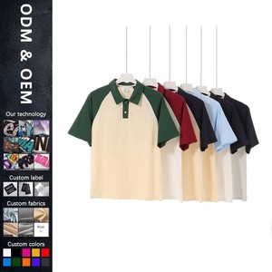 Produttori di Abbigliamento, Nuovi Arrivi Estivi Personalizzati, T-Shirt con Collo a Polo in 100% Cotone, Maniche Corte, 200 Grammi, Design Color Block <span class=keywords><strong>per</strong></span> Uomo - Product Image 1