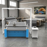 Machine de découpe de tissu à couteau vibrant contrôlée par PLC pour chaises de camping, mobilier d'extérieur, tentes, bâches PVC, avec alimentation automatique par rouleau