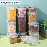 Boîte de stockage d'aliments en vrac Flip Top Bec verseur Large Bouche Hermétique En Plastique Sans BPA Cuisine Garde-Manger Conteneur De Céréales