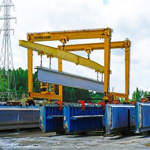 Grúa semieléctrica RTG de 34t, resistente al polvo, de alta eficiencia, para elevación en muelle seco, con motor de control remoto inalámbrico de 17m, para diversos equipos mecánicos. - Product Image 5