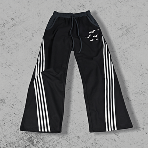 Pantalones Deportivos de Pierna Ancha con Diseño de Tiras Personalizadas, Bordados, Estilo Urbano, Pantalones Cortos para Hombre - Product Image 3