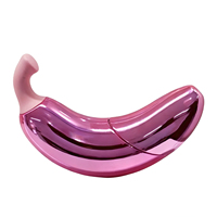 Neuer Stil Versteckter Bananen-Klitoris-Massager USB Wiederaufladbar IPX7 Wasserdicht Anpassbare Frequenz Silikon Sexspielzeug für Paare 40 DB