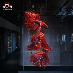 <span class=keywords><strong>Lampe</strong></span> LED suspendue de grande taille pour poissons Betta - <span class=keywords><strong>Lampe</strong></span> d'inspiration Feng Shui pour espaces commerciaux et atriums - Product Image 2