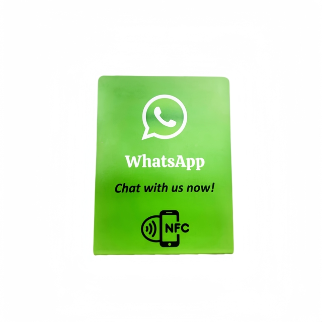 13.56Mhz Custom NFC google Review Stand QR Code Scanning Pvc Tabletop Menu Display Stand
