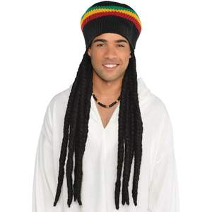 Ensemble de costume de Rasta pour homme adulte, chapeau Rasta et perruque noire, soldat buffle - Product Image 2