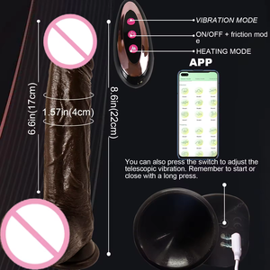 Dildo Seksspeeltjes Verwarming Dick Afstandsbediening Penis Vibrators Telescopische Dildo Anale <span class=keywords><strong>Sex</strong></span> Machine Realistische Dildo Vibrator Voor Vrouwen - Product Image 6
