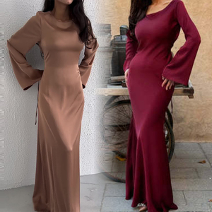 Phụ Nữ Mùa Hè Cộng Với Kích Thước Quần Áo Dresses Phụ Nữ Phụ Nữ Thanh Lịch Mới Rắn Màu Sắc Phong Cách Slouchy Eo Cinching Phụ Nữ Của Giản Dị Ăn Mặc - Product Image 2