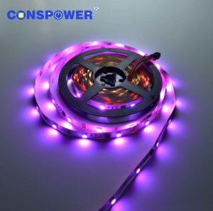 Sihirli <span class=keywords><strong>LED</strong></span> şerit 30LEDS/M IC WS2811 5050RGB <span class=keywords><strong>LED</strong></span> şerit IP20 12V 10mmPCB