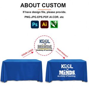 Custom Full Color Print Tablecloth Woven <b>Table</b> Cover Custom Size Logo Design <b>Table</b> Cloths for Trade Show Events Wedding Party - Product Image 3