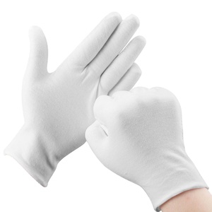 White Cotton Dry <b>Hands</b> Sleeping <b>Moisturizing</b> Overnight <b>Gloves</b> Stretchable Spa <b>Glove</b> for Women & Men - Product Image 1