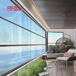 Ventanas de puerta corredera de aluminio Mosquitera de doble acristalamiento Diseño de tres pistas Casa Villa Apartamento Levantar la ventana - Product Image 2