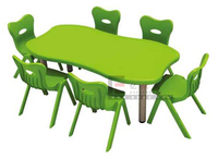 Meubles de pépinière en forme de U pour la maternelle Table et chaise d'étude multilatérales pour enfants à vendre