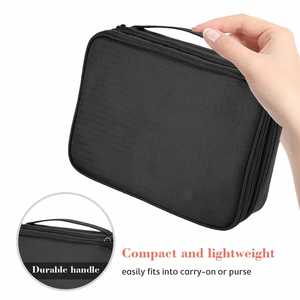 Estuche de Viaje Premium para Joyas, Organizador de Joyas de Doble Capa, Bolsa de Almacenamiento para Collares, Pendientes, Anillos y Relojes - Product Image 6