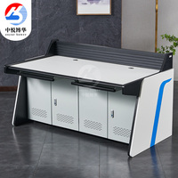 Console de Commande Moderne Extensible en Fer pour Bureau, Centre de Surveillance et Salle de Contrôle de Sécurité