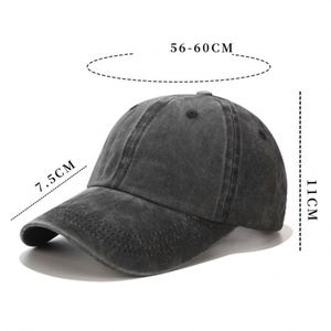 Casquettes personnalisées en gros 2025 – Casquette de baseball vierge en coton lavé sur mesure - Product Image 2