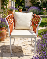 Fauteuil de balcon, canapé en corde tressée, design moderne et épuré, mobilier d'extérieur, chaise de salle à manger en corde pour cour artistique