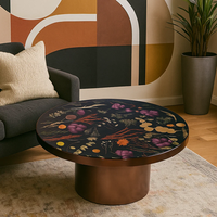 JingYue table élégante transparente personnalisée en résine de luxe meubles fabriqués à la main pour les espaces commerciaux hôtels salons