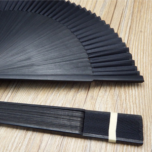 Fatingna, traje <span class=keywords><strong>de</strong></span> abanico japonés <span class=keywords><strong>de</strong></span> alta calidad, 42 clavos <span class=keywords><strong>de</strong></span> bambú, anillo <span class=keywords><strong>de</strong></span> hierro, <span class=keywords><strong>tela</strong></span> estrecha, Pintura ecológica negra pura, nueva colección caliente - Product Image 3