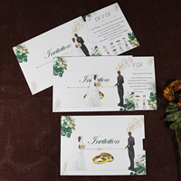 Großhandel Bräute und Bräutigam individuelle Hochzeitseinladungen mit individuellem Druck Einladungskarte