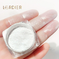 En gros Bonne Qualité Sirène Perle Blanc Ongles Chrome Poudre Brillant Nail Art Glitter