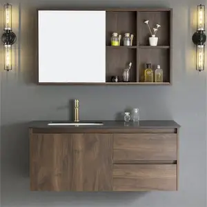 도매 나무 디자인 부동 욕실 세면대 캐비닛