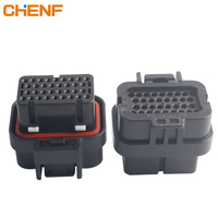 Adaptateur Électrique CHENF 34 Broches Étanche à Contact Cuivre 10A 250V Mâle-Femelle pour Câblage Automobile ECU Modèle PA66
