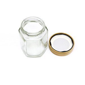 ขวดแก้วทรงหกเหลี่ยมใสสำหรับใส่อาหาร เช่น ผักดอง คุกกี้ เยลลี่ ขนมขบเคี้ยว ใช้ได้หลากหลาย - Product Image 5