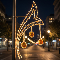 Lámpara Decorativa LED para Exteriores IP65 con Diseño de Lilia en 2D, para Paisajes, Halloween, Navidad, Decoración de Postes, 150*80CM