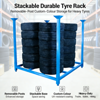 TER Support de pneus portable et léger, pliable et détachable, en métal, pour pneu de secours, camion, voiture, véhicule utilitaire léger