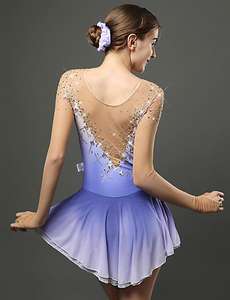 LIUHUO — robe de skate, style <span class=keywords><strong>tutu</strong></span>, maille, manches longues, couleur chair, tenue de spectacle pour enfants, bon marché, - Product Image 3