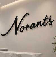 Enseigne lumineuse 3D LED personnalisée pour devanture de magasin, logo en lettres acryliques et métalliques, enseigne lumineuse pour restaurant, boutique, entreprise